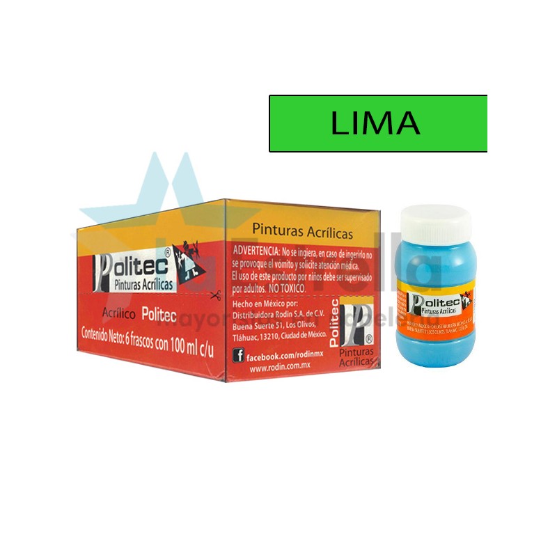 PINTURA ACRIL POLITEC ESC 100 ML LIMA 345 /6