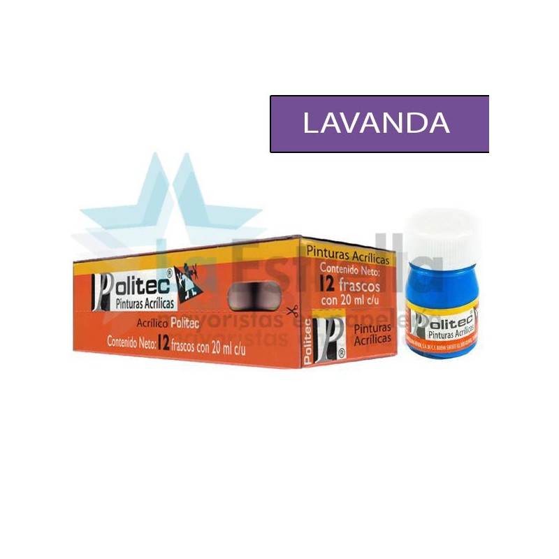 PINTURA ACRIL POLITEC ESC 20 ML LAVANDA 346 /12
