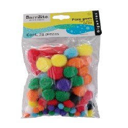 BOLITAS SUAVES BARRILITO VARIOS COL. C/78 PIEZAS PM002 /24 /72