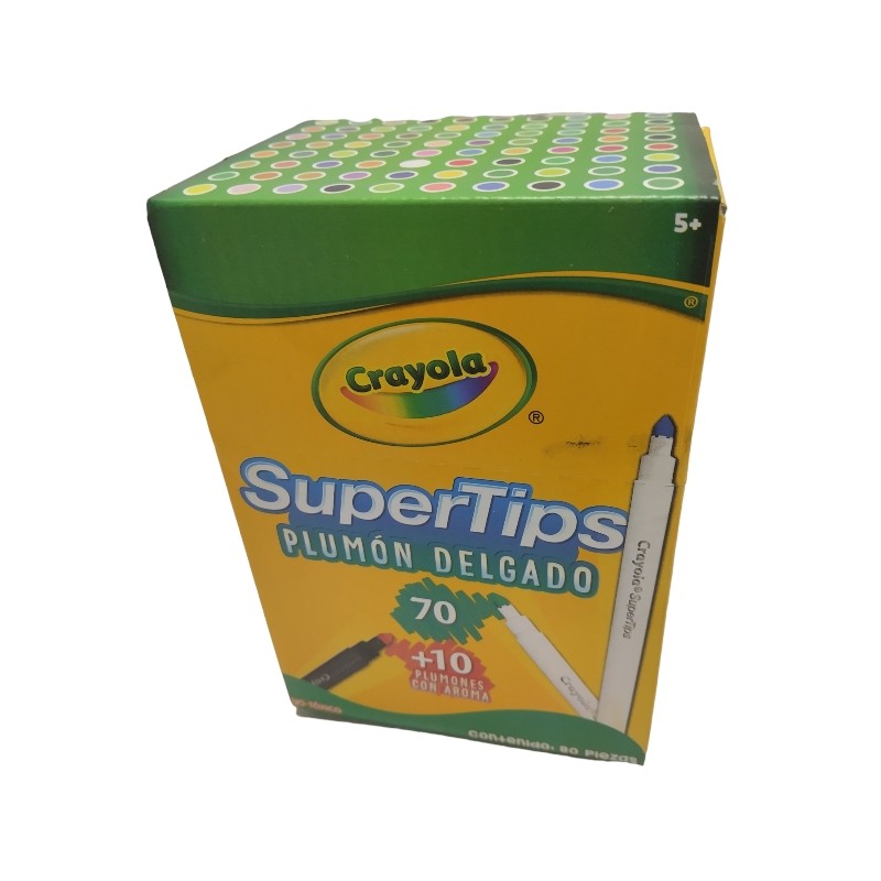PLUMON CRAYOLA SUPER TIPS 70 +10 COLORES LAVABLES 585881M000/8