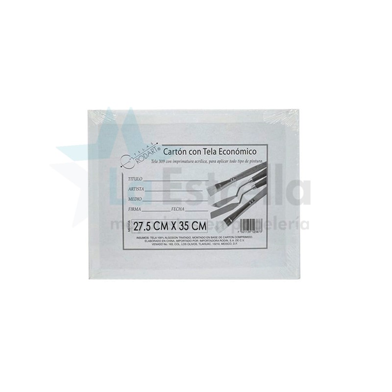 CARTON C/ TELA ECONOMICO RODIN RODART 27.5 CM X 35 CM 12259 /6/48