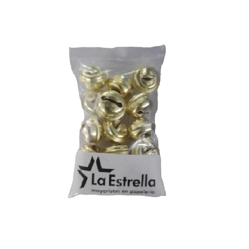 CASCABELES ORO No. 6 PAQUETE C/15 PIEZAS 1.5 CM.