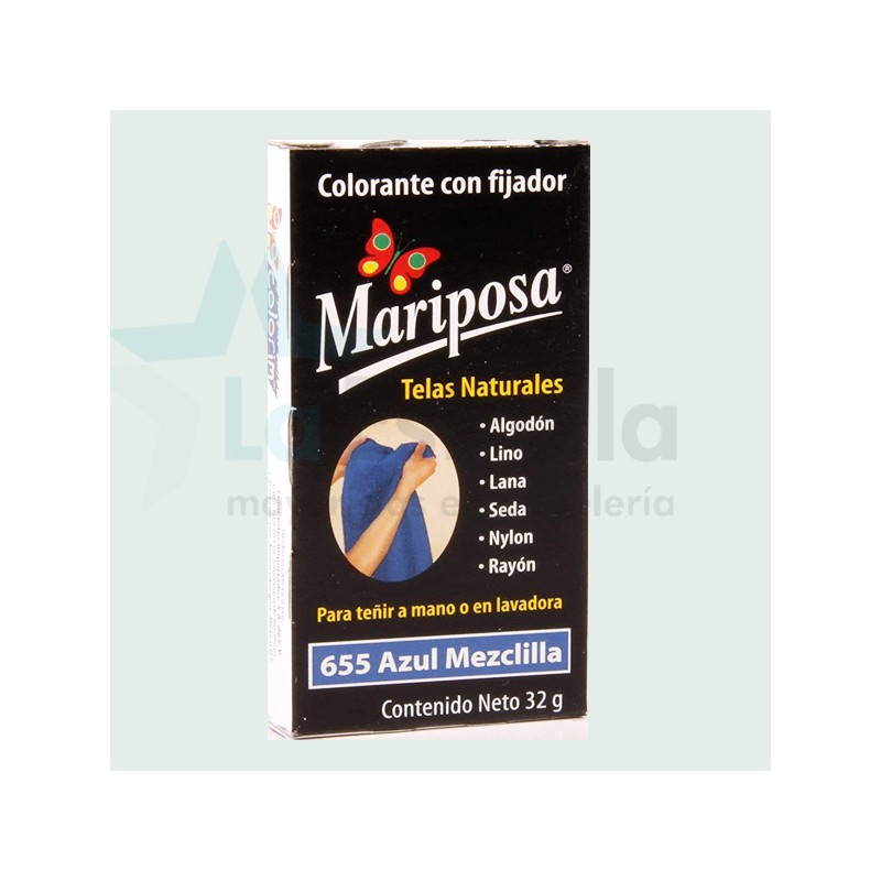 COLORANTE MARIPOSA EN PASTILLA MEZCLILLA 655 / 100