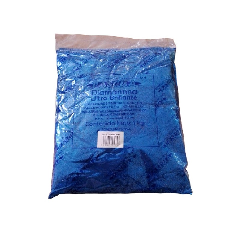 DIAMANTINA 1KG DELGADA AZUL REY C15 1/12