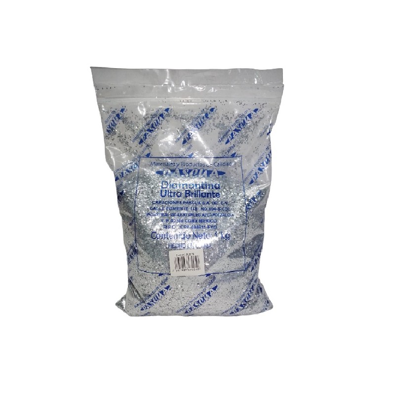 DIAMANTINA 1KG GRUESA PLATA C40 1/12