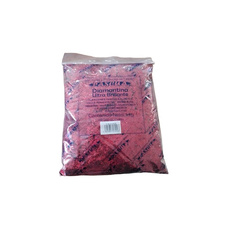 DIAMANTINA 1KG GRUESA ROJO C40 1/12