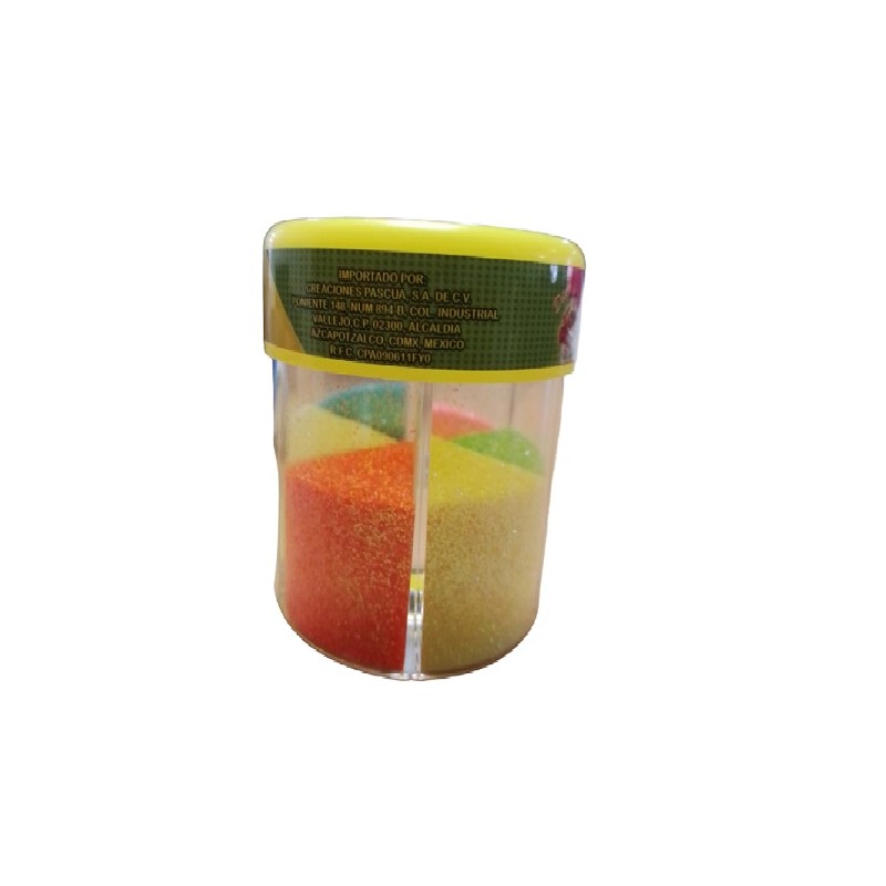 DIAMANTINA FINA PASCUA EN BOTE C/ 6 COLORES PASTEL BABY 8FRAS6-BABY