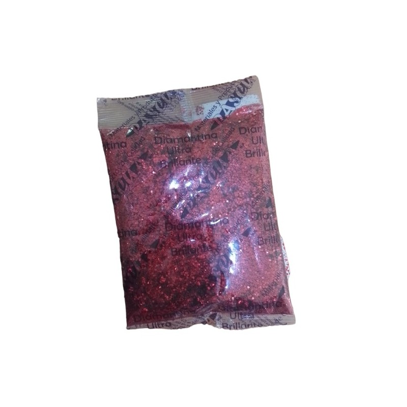 DIAMANTINA GRUESA DE 50 GRS ROJO C40 20 / 100