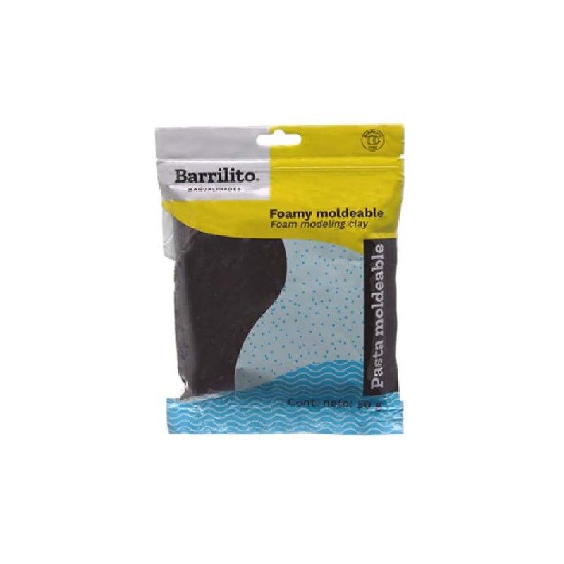 FOAMY MOLDEABLE BARRILITO 50G NEGRO 8647 6/ 192