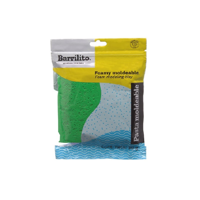 FOAMY MOLDEABLE BARRILITO 50G VERDE BANDERA 8652 6/192