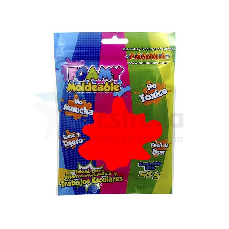 FOAMY MOLDEABLE PASCUA 50 GRS ROJO / 24