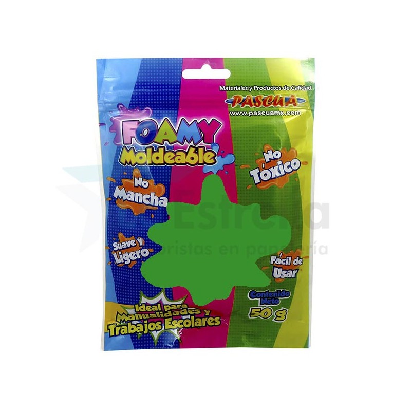 FOAMY MOLDEABLE PASCUA 50 GRS VERDE BANDERA / 24
