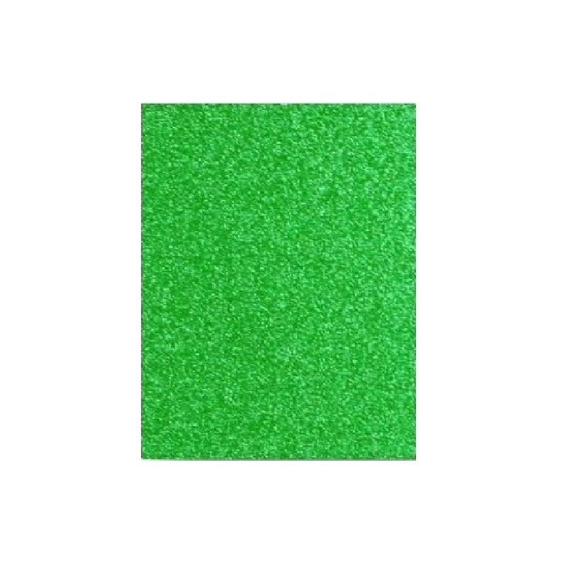 FOAMY T/C BARRILITO C/DIAMANTINA Y ADHESIVO VERDE HOJA 2mm ESPESOR FCG012A PQTE C/10 H. 12 /96