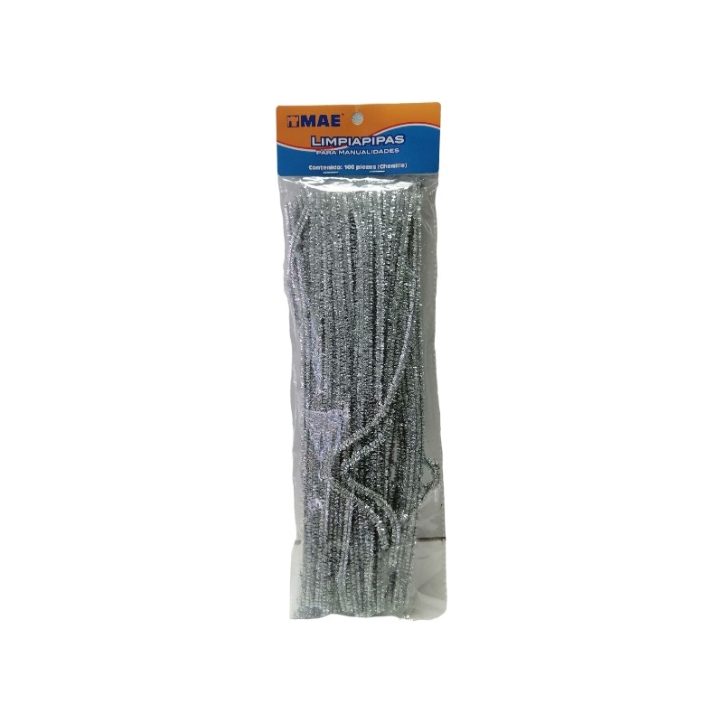 LIMPIA PIPAS METALICO PLATA L100M-PL /100