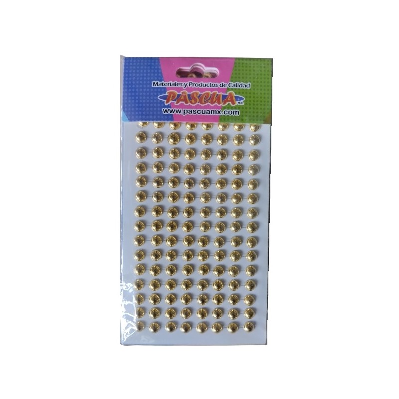 PERLAS PASCUA METALICAS 8MM DORADA PIED-REDO08MJA / 12