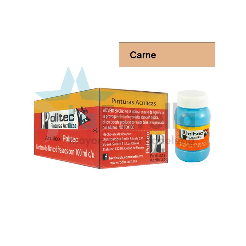 PINTURA ACRIL POLITEC ESC 100 ML CARNE RODIN 322 /6