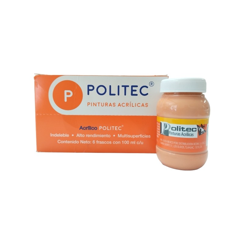 PINTURA ACRIL POLITEC ESC 100 ML DURAZNO RODIN 331