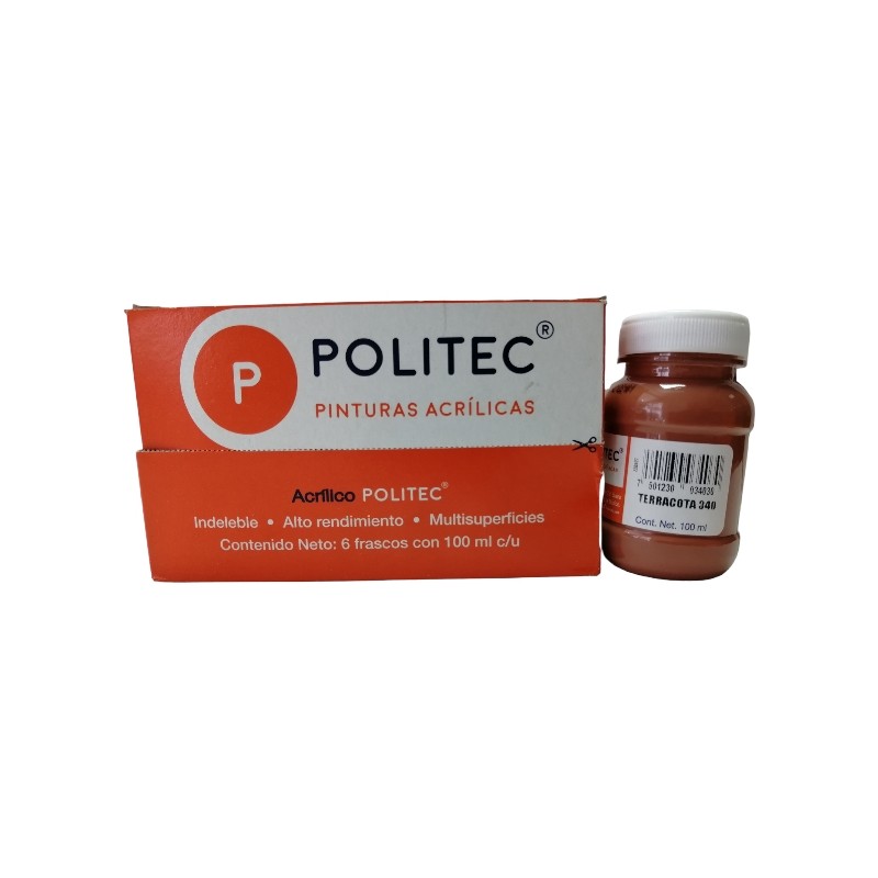 PINTURA ACRIL POLITEC ESC 100 ML TERRACOTA RODIN 340