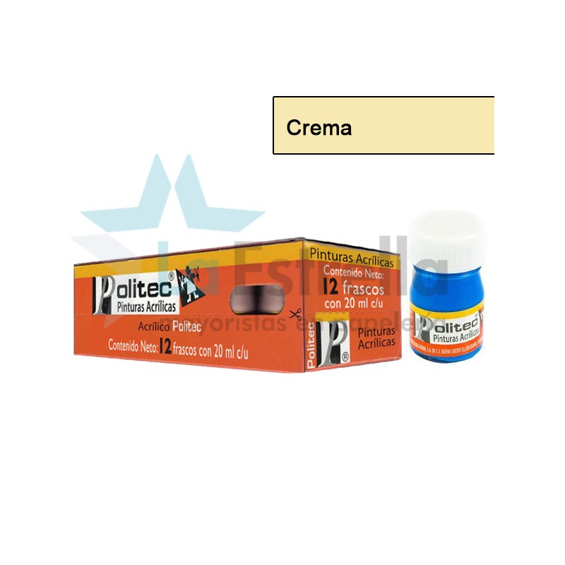PINTURA ACRIL POLITEC ESC 20 ML CREMA RODIN 320 /12