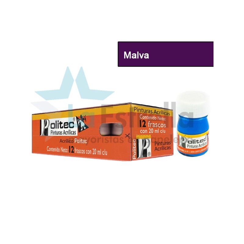 PINTURA ACRIL POLITEC ESC 20 ML MALVA RODIN 335 /12