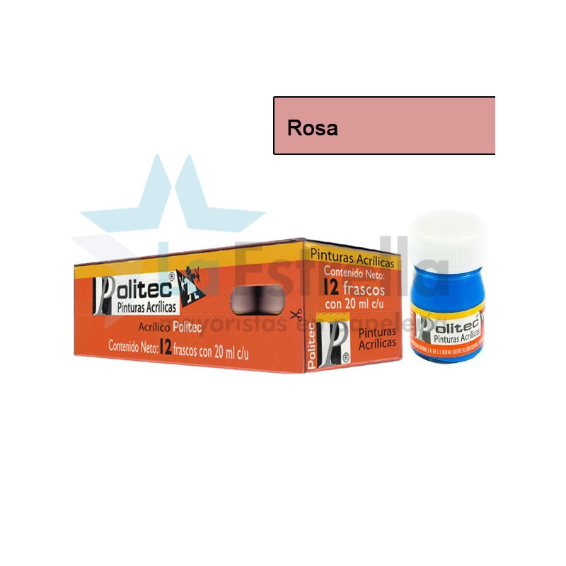 PINTURA ACRIL POLITEC ESC 20 ML ROSA RODIN 321 /12