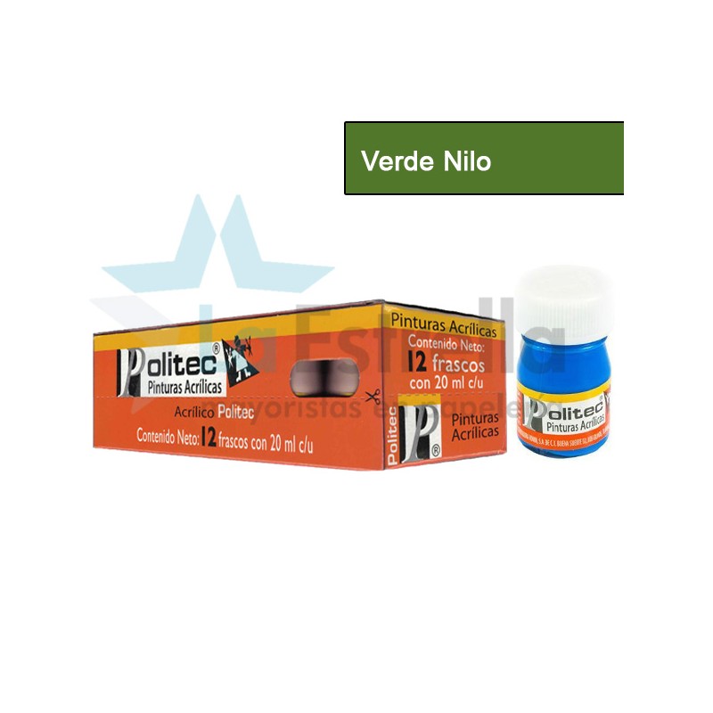 PINTURA ACRIL POLITEC ESC 20 ML VERDE NILO RODIN 325 /12