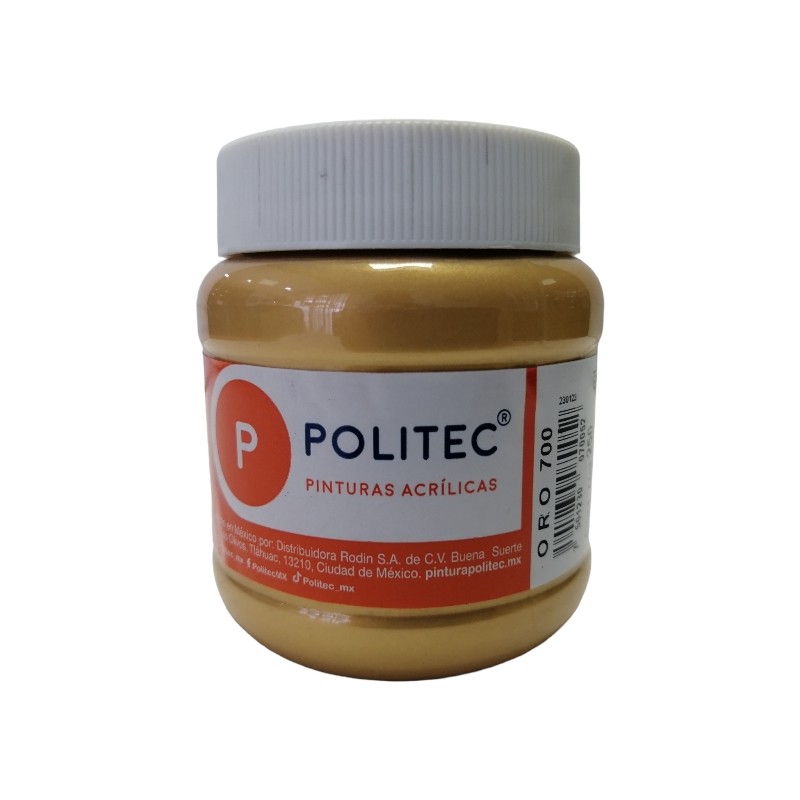 PINTURA ACRIL POLITEC ESC 250 ML ORO RODIN 700 /12