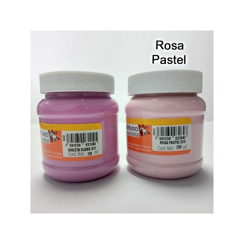 PINTURA ACRIL POLITEC ESC 250 ML ROSA PASTEL RODIN 326 /12