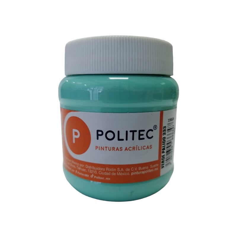PINTURA ACRIL POLITEC ESC 250 ML VERDE PALIDO RODIN 333 /12