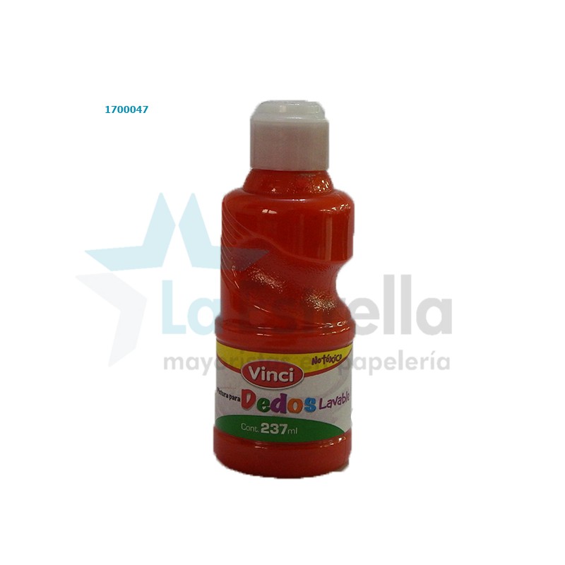 PINTURA DIGITAL VINCI LAVABLE NARANJA 237 ML /6