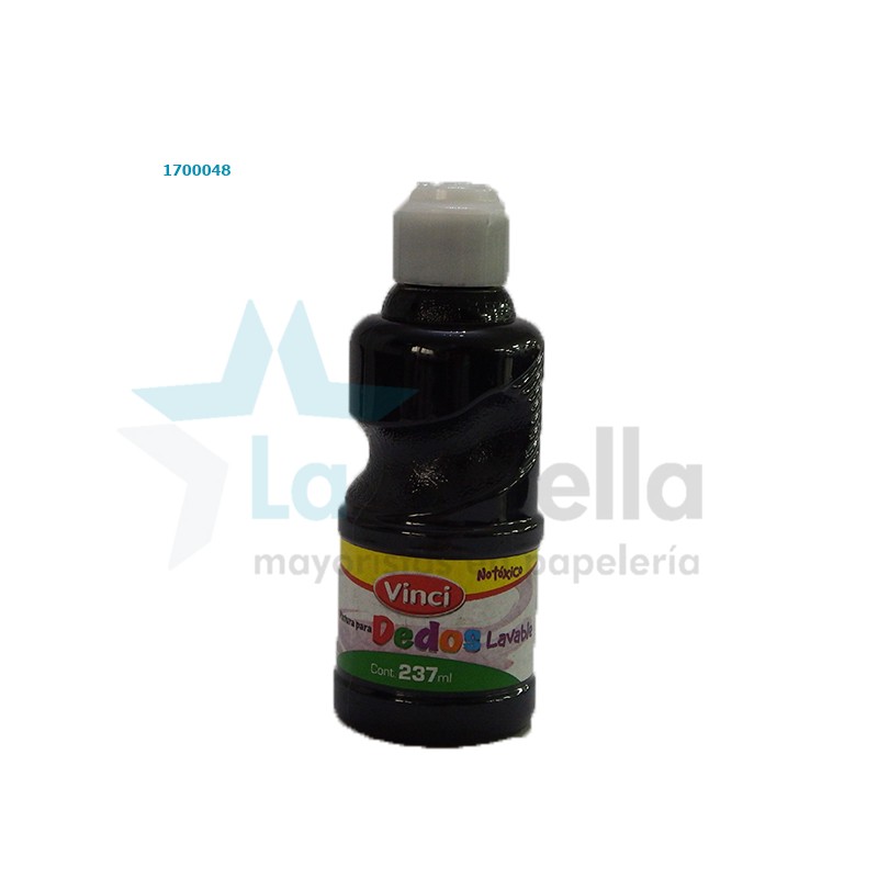 PINTURA DIGITAL VINCI LAVABLE NEGRA 237 ML /6