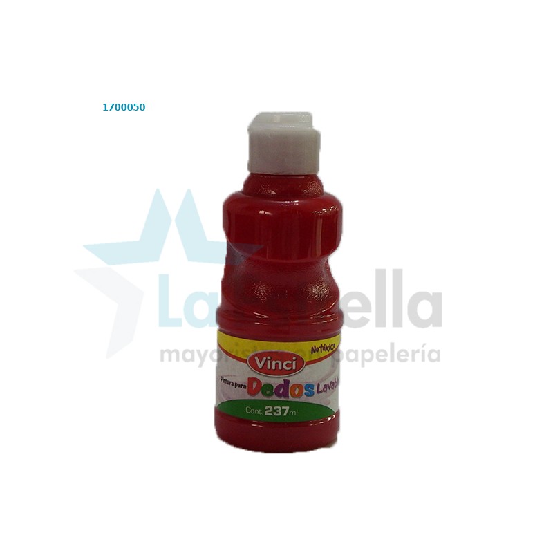 PINTURA DIGITAL VINCI LAVABLE ROJA 237 ML /6