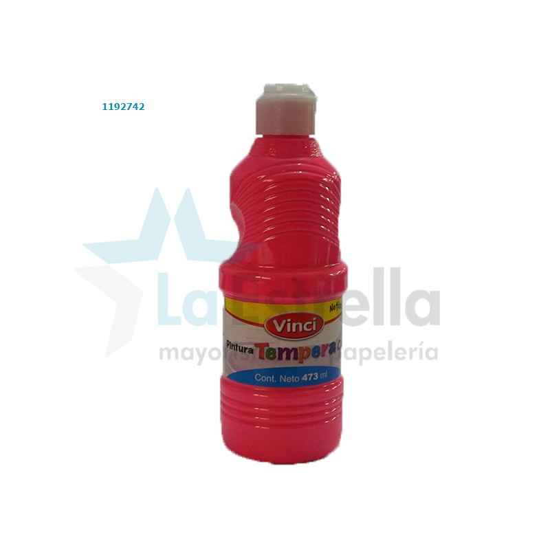 PINTURA P/CARTEL VINCI TEMPERA FLUO ROSA 473 ML /12