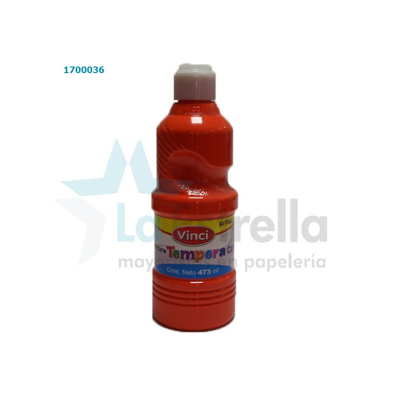 PINTURA P/CARTEL VINCI TEMPERA NARANJA 473 ML /12