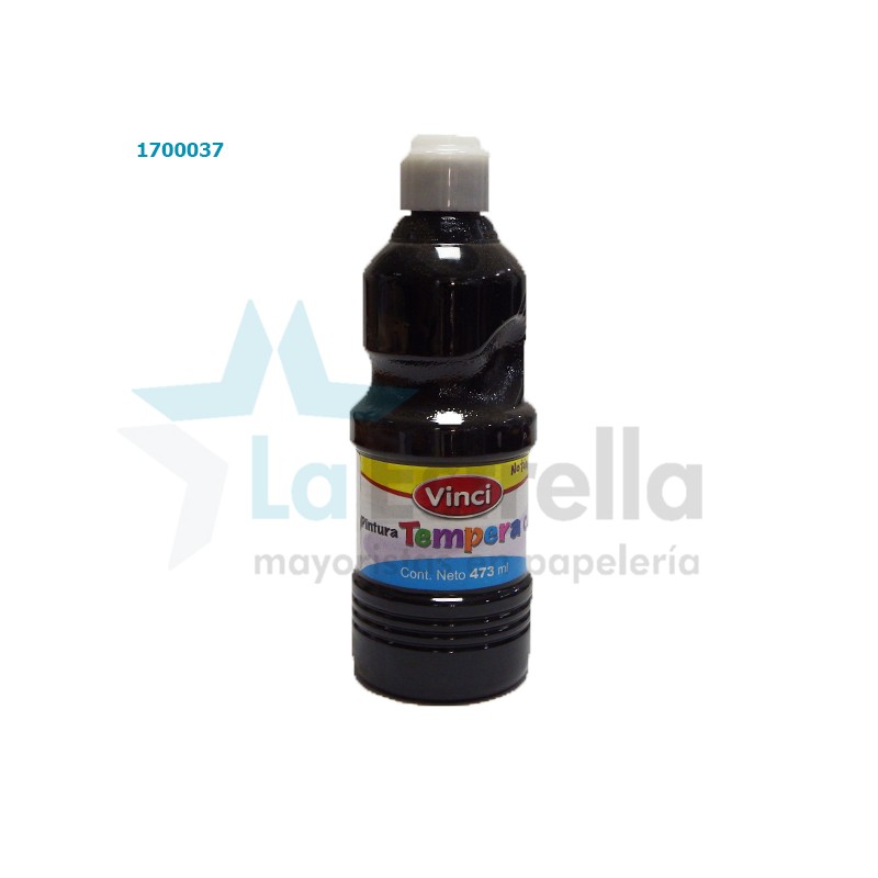 PINTURA P/CARTEL VINCI TEMPERA NEGRO 473 ML /12