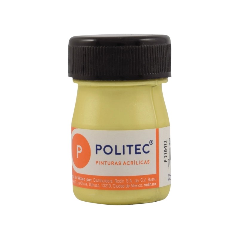 PINTURA POLITEC LINEA 500 METALICOS AMARILLO C/20 ML 518