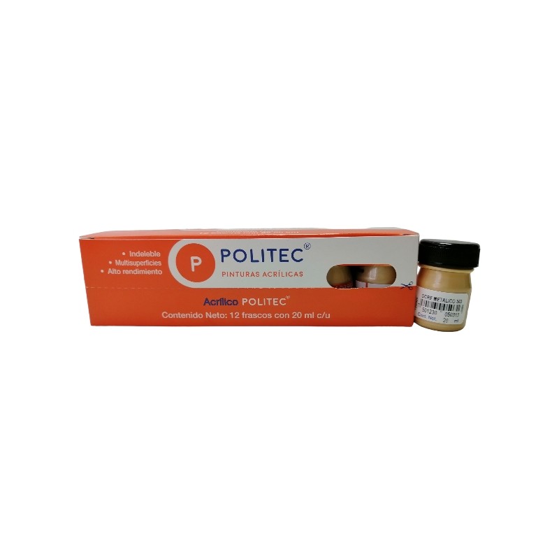 PINTURA POLITEC LINEA 500 METALICOS OCRE C/20 ML 503