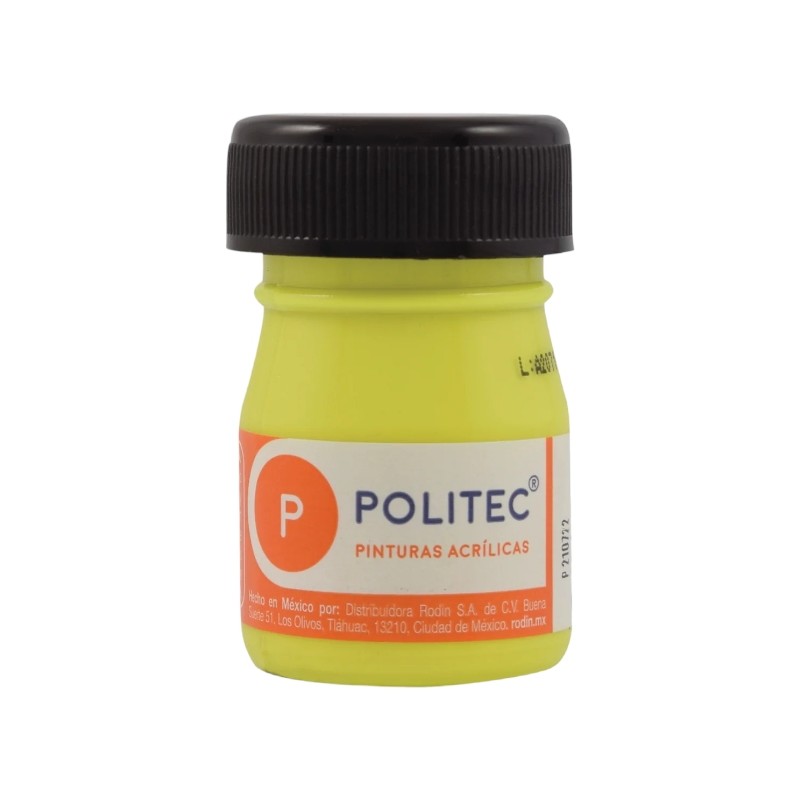 PINTURA POLITEC LINEA 800 FLUORESCENTE AMARILLO C/100 ML 801