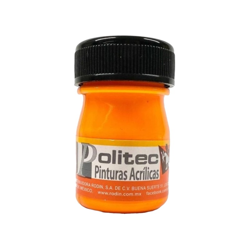 PINTURA POLITEC LINEA 800 FLUORESCENTE NARANJA C/100 ML 803