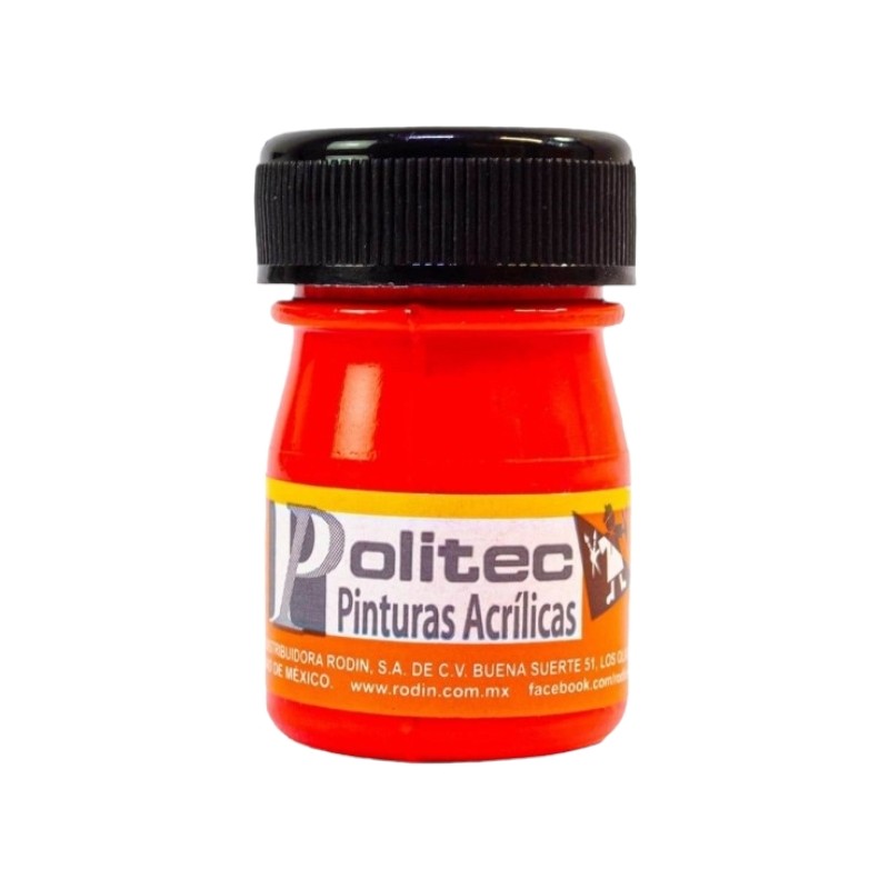 PINTURA POLITEC LINEA 800 FLUORESCENTE ROJO C/100 ML 802