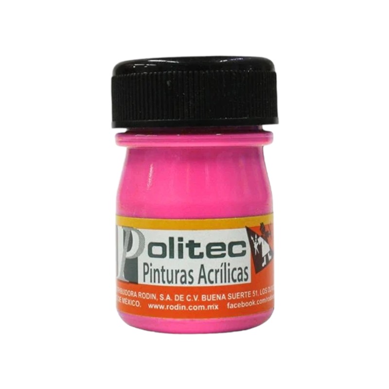 PINTURA POLITEC LINEA 800 FLUORESCENTE ROSA C/100 ML 806