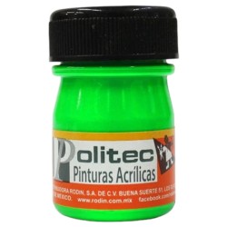 PINTURA POLITEC LINEA 800 FLUORESCENTE VERDE C/100 ML 804