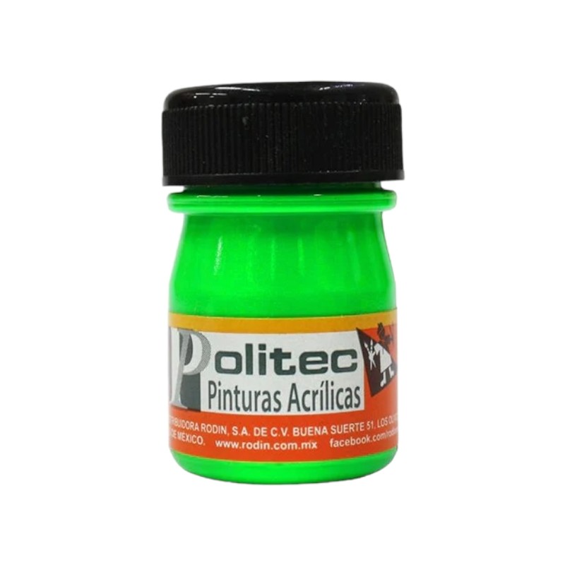 PINTURA POLITEC LINEA 800 FLUORESCENTE VERDE C/100 ML 804