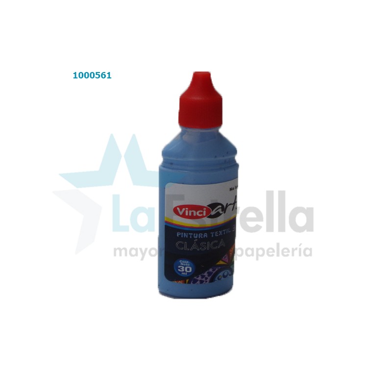 PINTURA TEXTIL VINCI AZUL CLARO 30 ML /48