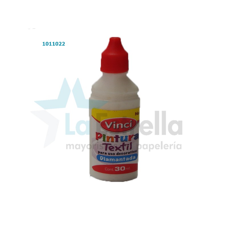PINTURA TEXTIL VINCI DIAMANTADA BLANCO 30 ML /48