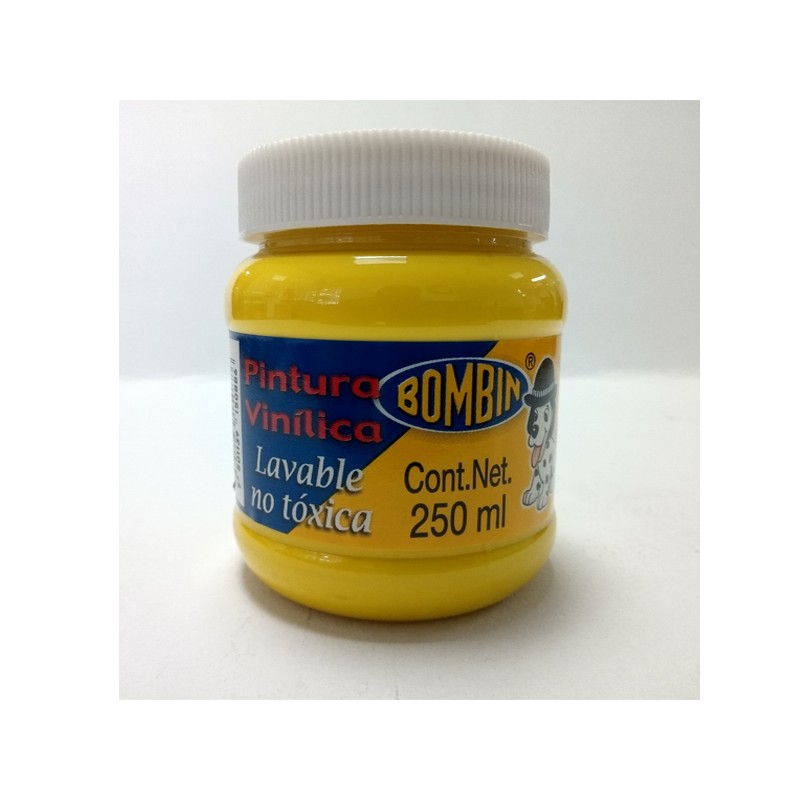 PINTURA VINILICA BOMBIN ESCOLAR 250 ML AMARILLO RODIN 018 /12