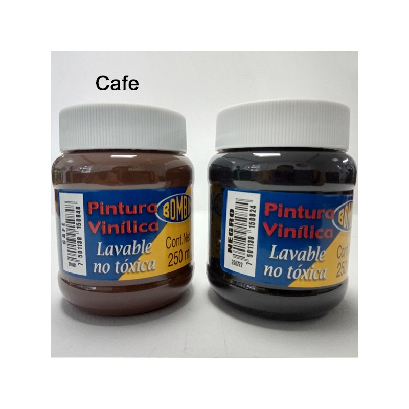 PINTURA VINILICA BOMBIN ESCOLAR 250 ML CAFE RODIN 004 /12