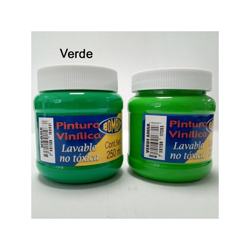 PINTURA VINILICA BOMBIN ESCOLAR 250 ML VERDE RODIN 033 /12