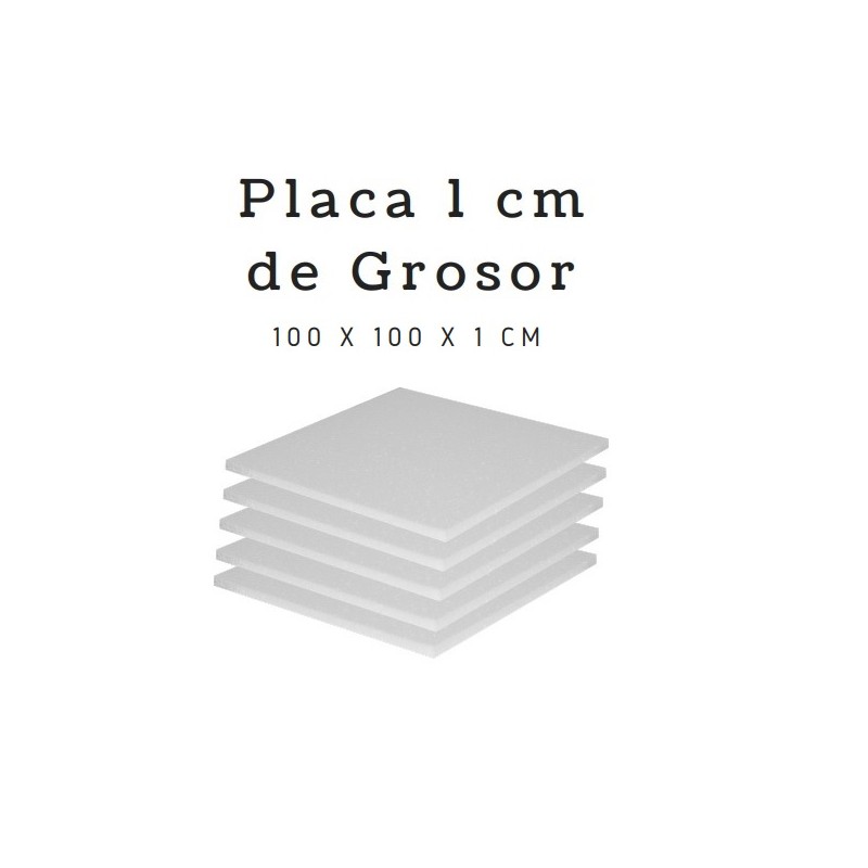 PLACA DE UNICEL DE 100 X 100 1 cm 912 /50