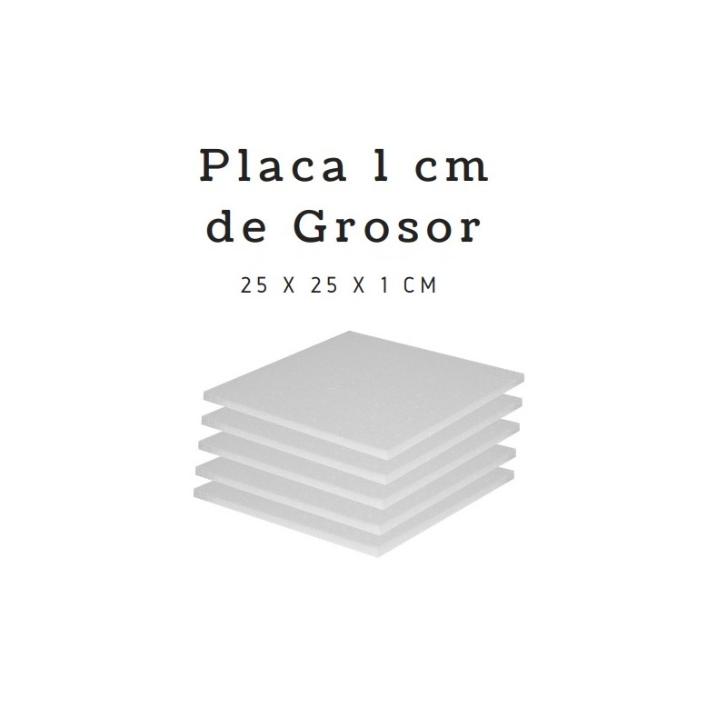 PLACA DE UNICEL DE 25 X 25 1 CM. 118 /400